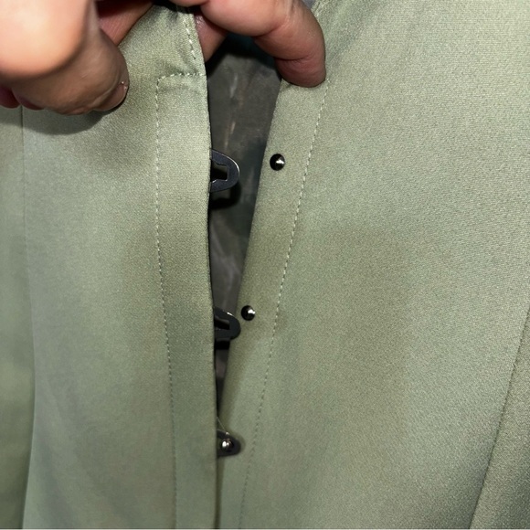 Pretty Little Things Women's 8 Maternity Sage Green Ruched Side Blazer Spring - Picture 10 of 16